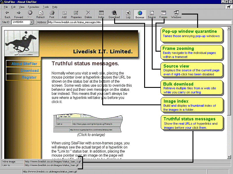 SiteFiler Screenshot